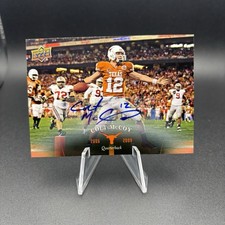 2011 Upper Deck University of Texas Colt McCoy Auto Autograph #77 Longhorns
