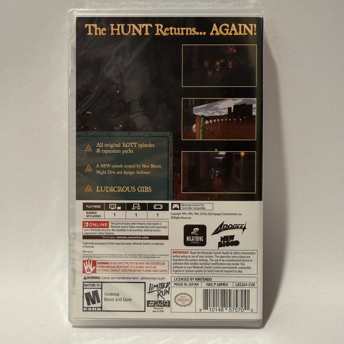 Rise of the Triad Ludicrous Edition Switch FPS Shooter Limited Run