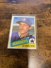 1985 TOPPS #566 Ed Vande Berg SEATTLE MARINERS SIGNED AUTOGRAPH AUTO