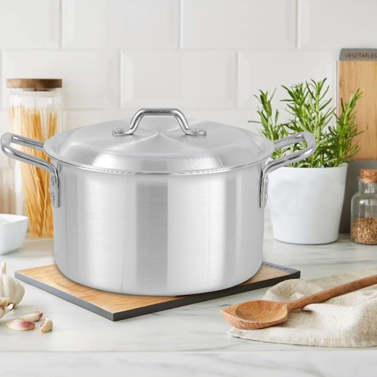 Stockpot Saucepan Casserole Stew Deep Catering Cooking Boiling Pan Aluminium
Opens in a new window o