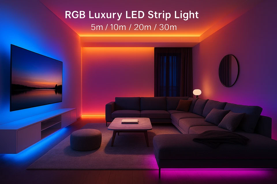 Striscia LED RGB con Telecomando IR 24/44 Tasti USB TV Camera Gaming - Immagine 2 di 4
