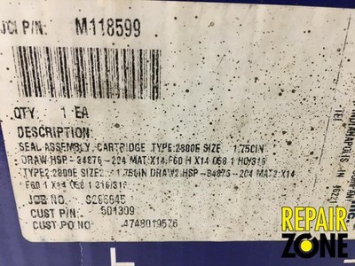 M118599 JOHN CRANE PUMP NEW *LIQUIDATION* SEAL ASSEMBLY CARTRIDGE 2800E 1.750 S