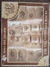 Vintage Woolworth 16 PCS Toy China Tea Set Service for Four