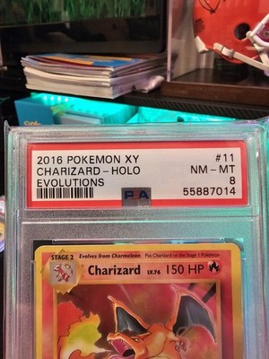 2016 POKEMON XY # 11 CHARIZARD-HOLO EVOLUTIONS PSA 8 NM-MT | eBay
