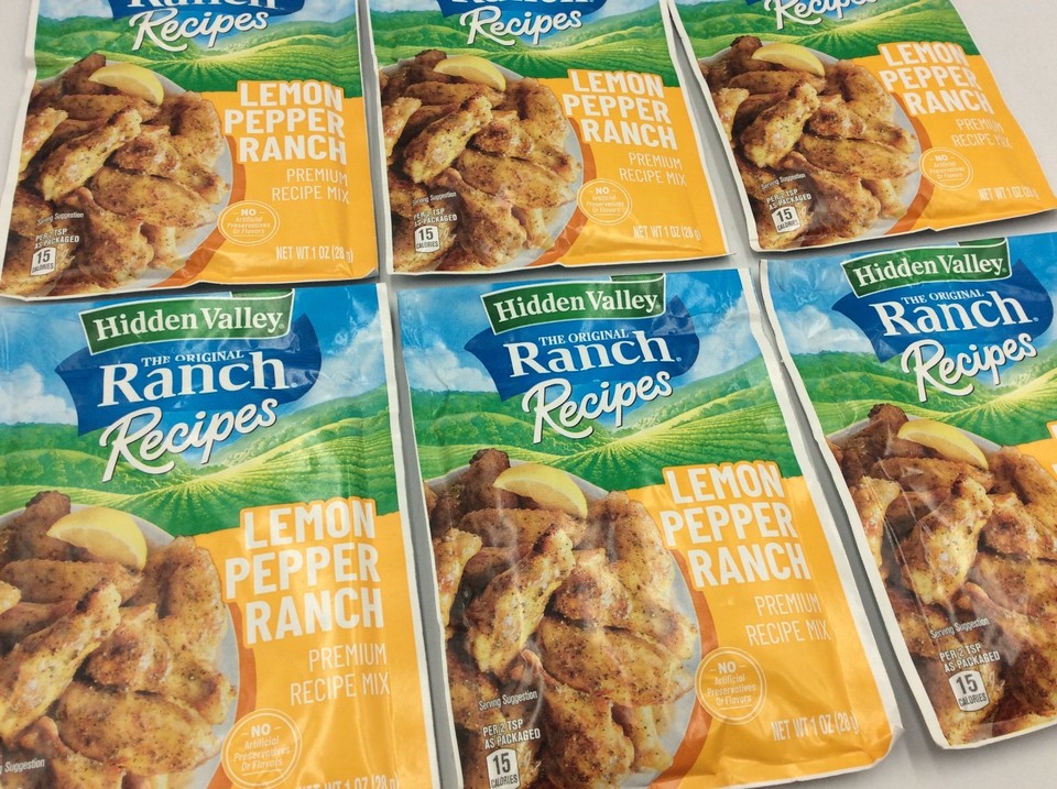 Hidden Valley Ranch Lemon Pepper Ranch Recipes, 1 oz, DEC/2026, 6 ...