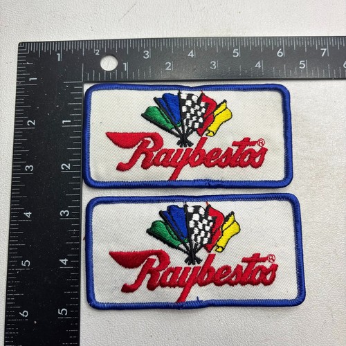 Vtg 2 Patches Automotive Brakes RAYBESTOS Car Racing Motorsports Patch Lot 00.M