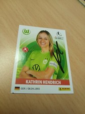 Panini Sticker signiert Kathrin Hendrich VfL Wolfsburg Frauen NEU