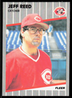 1989 Fleer #167 Jeff Reed Catcher Cincinnati Reds FREE shipping | eBay