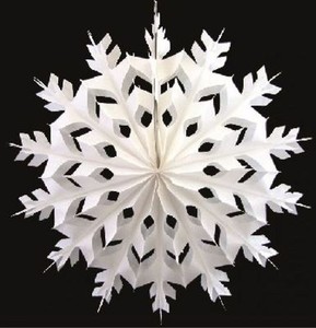 White 36cm Paper Snowflake Christmas Decoration Party Home Hanging
