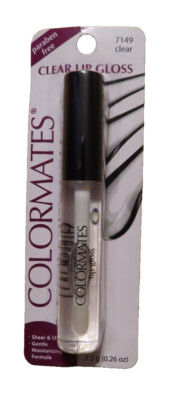 Colormates Lip Gloss #7149 Clear  Paraben Free  .26 oz.  NEW