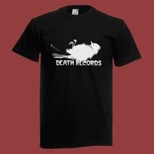 Death Records Men's Black Size S-5XL