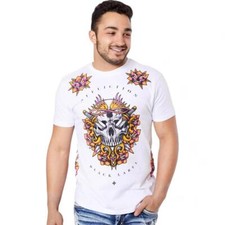 Mens Affliction Black Label Street Riot White...