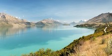 Landscape mountains lake wakatipu new zealand Custom Gaming Mat Desk