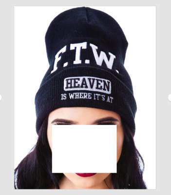 UNIF Beanie Hat Black Unisex F.T.W. Heaven is where it display picture 1