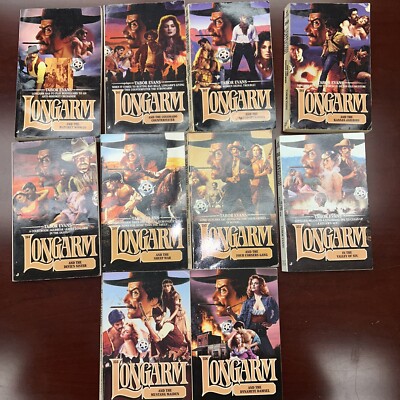 Longarm Adult Western Lot of 10 Paperback Books by Tabor Evans