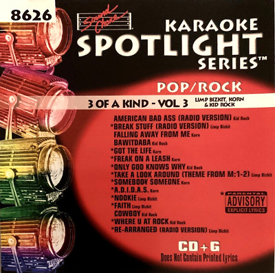 SOUND CHOICE SPOTLIGHT - 3 OF A KIND - V3 - SC8626 - KID ROCK, KORN, LIMP BIZKIT