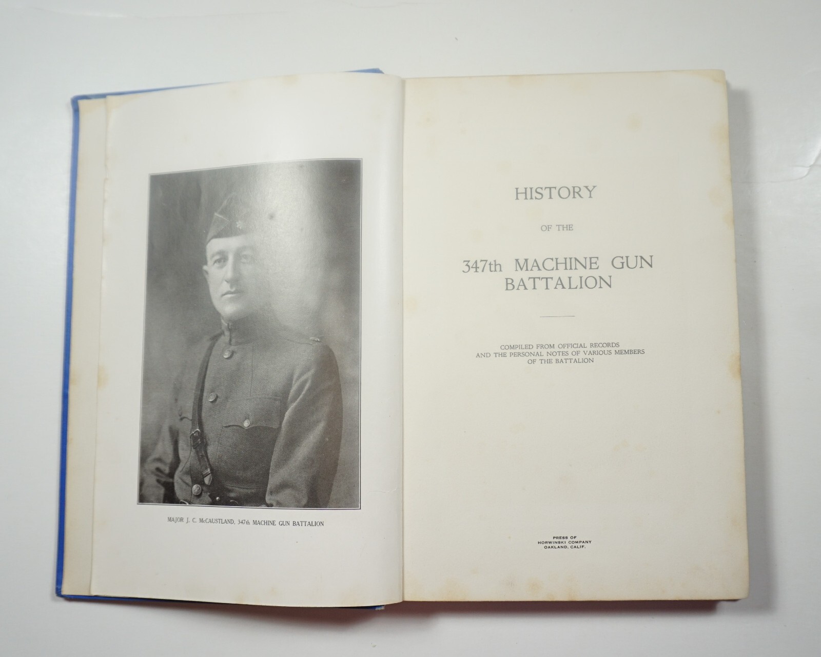 History of the 347th Machine Gun Battalion c1923 Calkins WWI Military ...