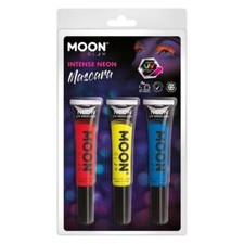 Moon Glow Intense Neon UV Mascara Set 3 Colours 15ml Costume Make Up