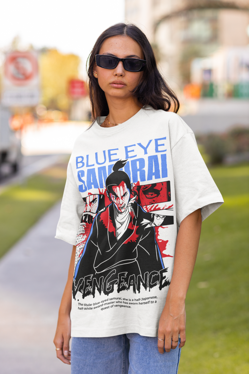Samurai T-shirt Japanese Warrior With Swords Katana Kenjutsu