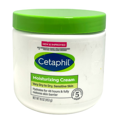 Cetaphil Moisturizing Cream Very Dry to Dry, Sensitive Skin 16oz./453g New