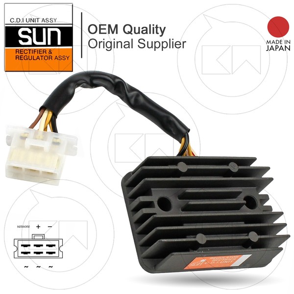 Spannungsregler Sun Kawasaki Gt 550 Jahr 1988 1989 1990 1991 1992 1993-image