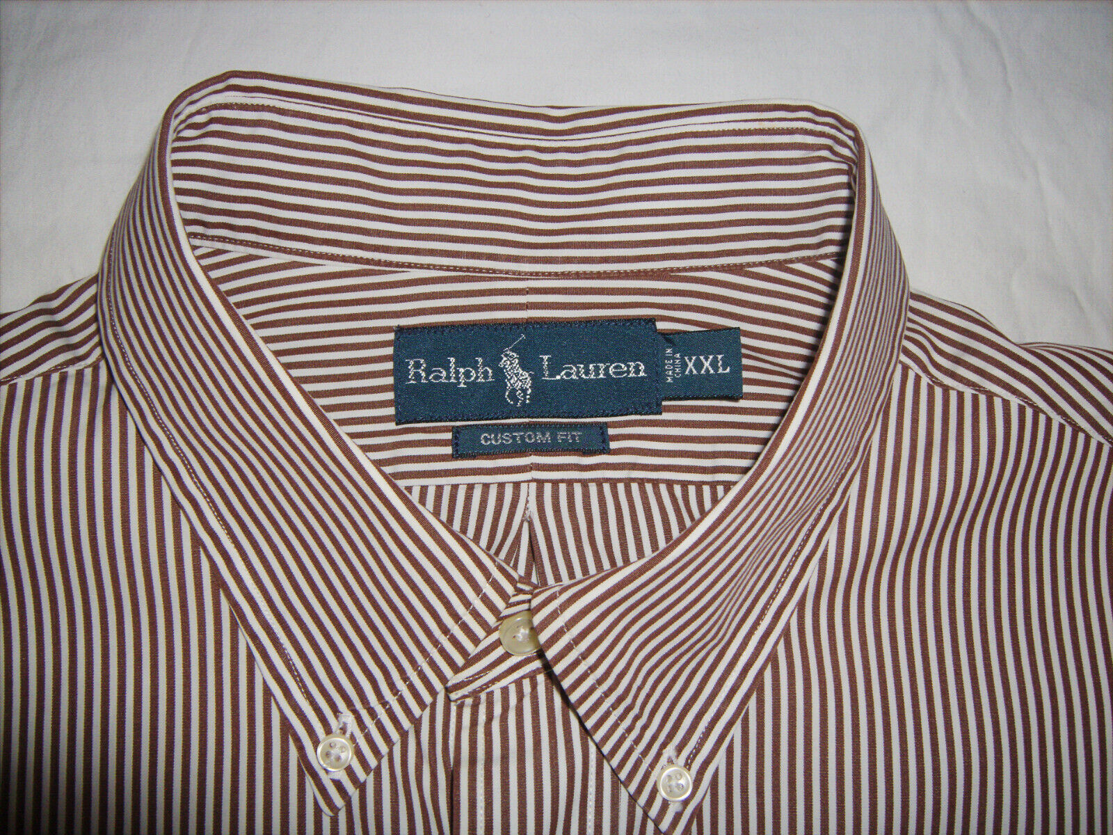 Polo Ralph Lauren Brown/White Striped Long Sleeve… - image 3