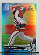 2017 Bowman Chrome Lincoln Henzman 1st Bowman Sky Blue Refractor /399