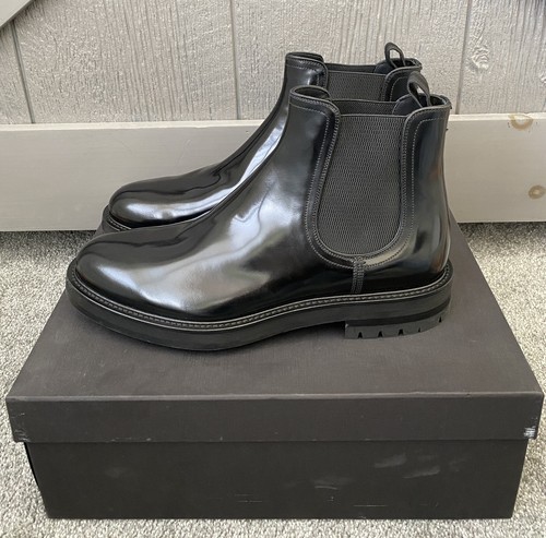 Dolce&Gabbana Men’s Pattern Leather Ankle Boots - Picture 5 of 6