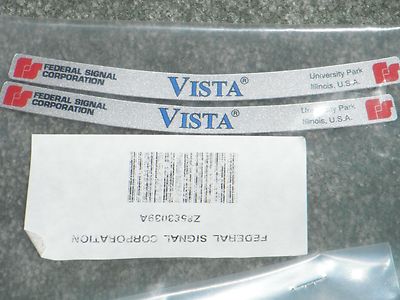 VINTAGE FEDERAL VISTA LIGHT BAR NAME PLATES   APPLY TO DOME EDGE 4 FINISHED LOOK