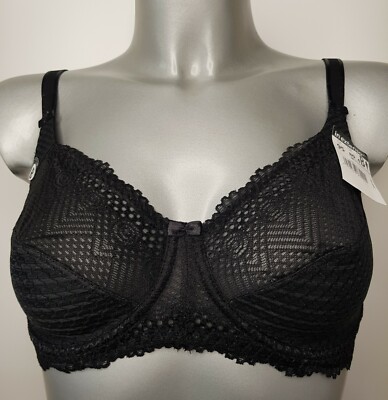 In Extenso Ungepolsterter Damen BH mit Bügel Schwarz Neu