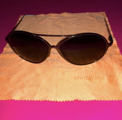 Christian Roth Titanium Sunglasses Brown Unisex Handmade Japan