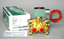 ASCO Red Hat Solenoid Valve 8316G054, 3/8" NPT, 3-Way N.C., 120V Watertight Coil