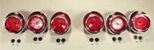 1965 Chevrolet Impala Tail Lamp Light Lens Hi-shine Chrome Trim Ring Bezel Set 1965 Chevrolet Impala Tail Lamp Light Lens Hi-shine Chrome Trim Ring Bezel Set