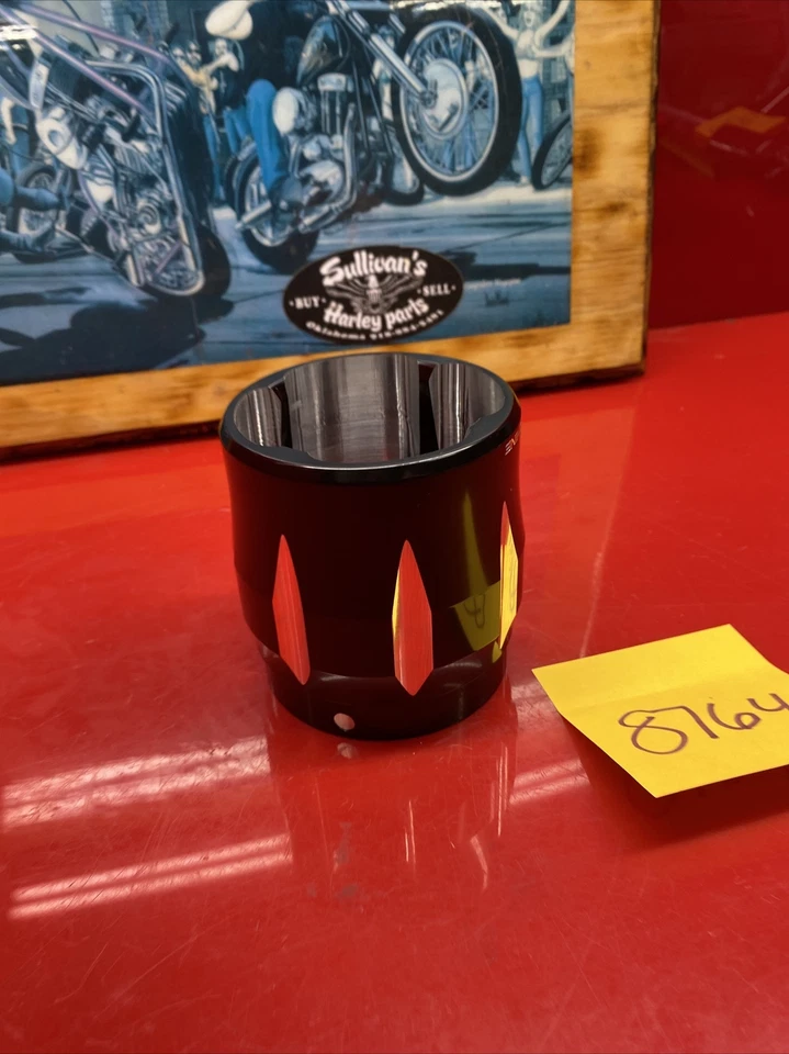 harley exhaust muffler tip performance machine pm black edge cut One Slip On - Image 4 of 4