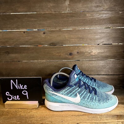 Womens Nike LunarEpic Low Flyknit Blue Athletic Running