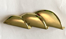 VINTAGE SMOOTH AND SATIN GOLD TONE ABSTRACT DON LIN BROOCH 3"