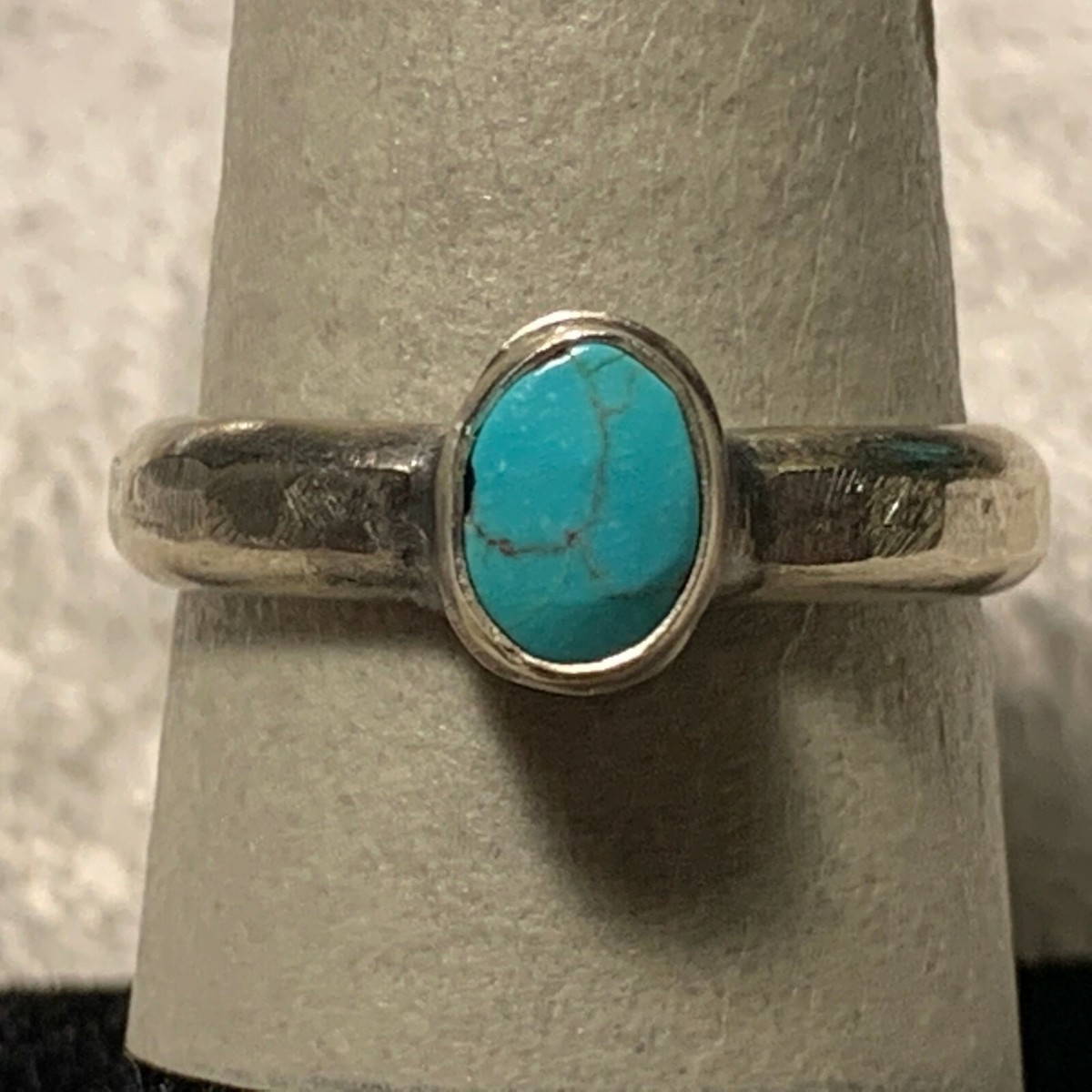 Vintage Sterling Silver 925 Hand Made Turquoise Ring Size 9.5. | eBay