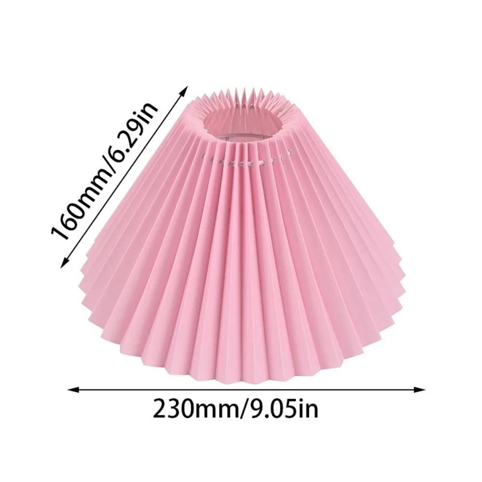 Pleated Lampshade E27 Light Cover Japanese Lamp Shade Fabric Table Lamp Decor UK - Image 3 of 4