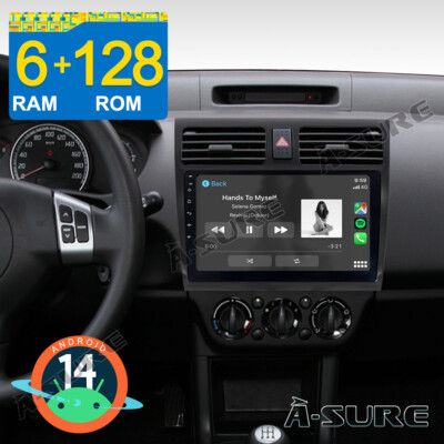 8 Core Carplay 6+128G Android 14 Autoradio GPS Navi Für SUZUKI SWIFT III 2004-09