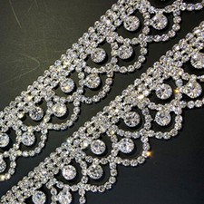 20cm Silver Rhinestone Trim on Sale