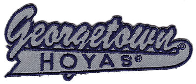 GEORGETOWN HOYAS NCAA COLLEGE VINTAGE 4'' SCRIPT LOGO TEAM PATCH