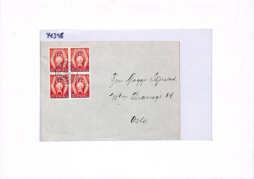 NORWAY WW2 1943 FDC FRONTKJEMPER Block SOLDIER RELIEF FUND Warrior *VIKING*YX398 - Picture 8 of 10