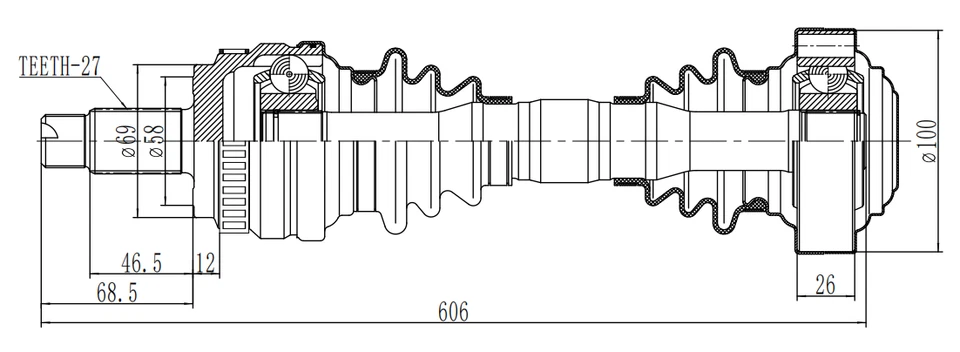 Par de montaje de eje trasero CV 33217547073/33217547074 para BMW 328i 128i 2007-2013 Foto 3 de 4