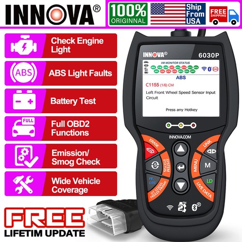 INNOVA 6030P OBD2 Scanner Code Reader ABS/Check Engine Battery Test