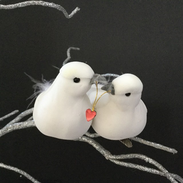 Pair of White Fluffy Ice Skates Boots Hanging Christmas Tree Decoration XM1024