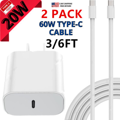 USB-C Fast Power Adapter Charge Type C Cable For Samsung Macbook iPad Pro Google