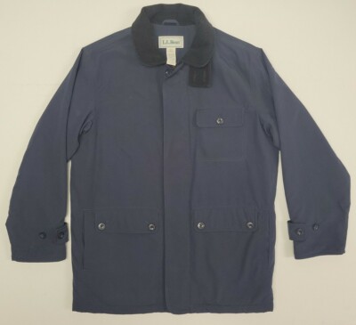 LL Bean Nylon Coat Men's Sz Medium Regular Flannel Blanket LL Bean Nylon Coat Men's Sz Medium Regular Flannel Blanket