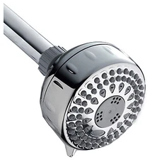 2 PAK Waterpik Chrome 5 Setting Fixed Mount Shower Head. It has a 3-1/2inroun...