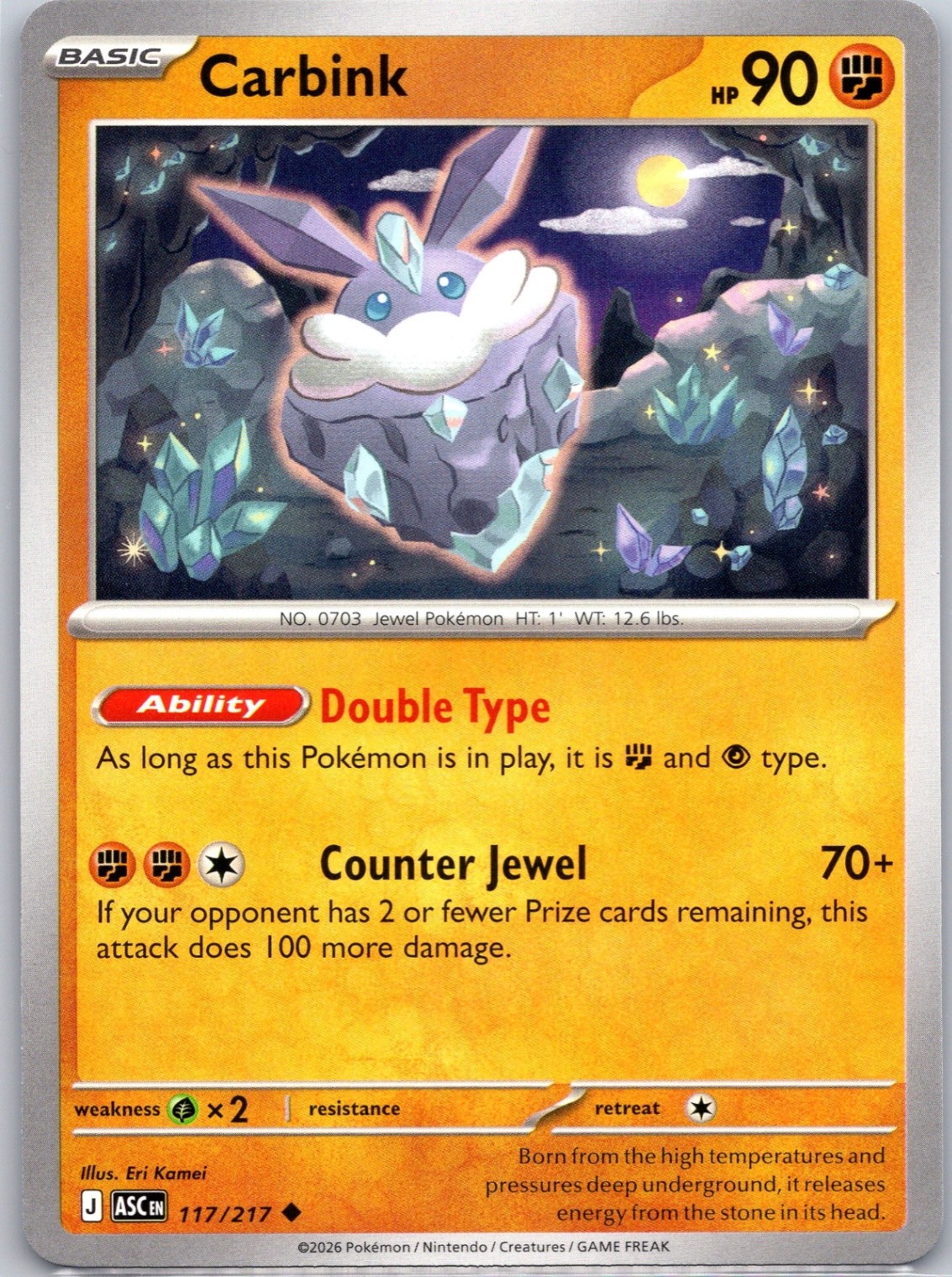 Carbink Normal ME: Ascended Heroes #117/217 NM