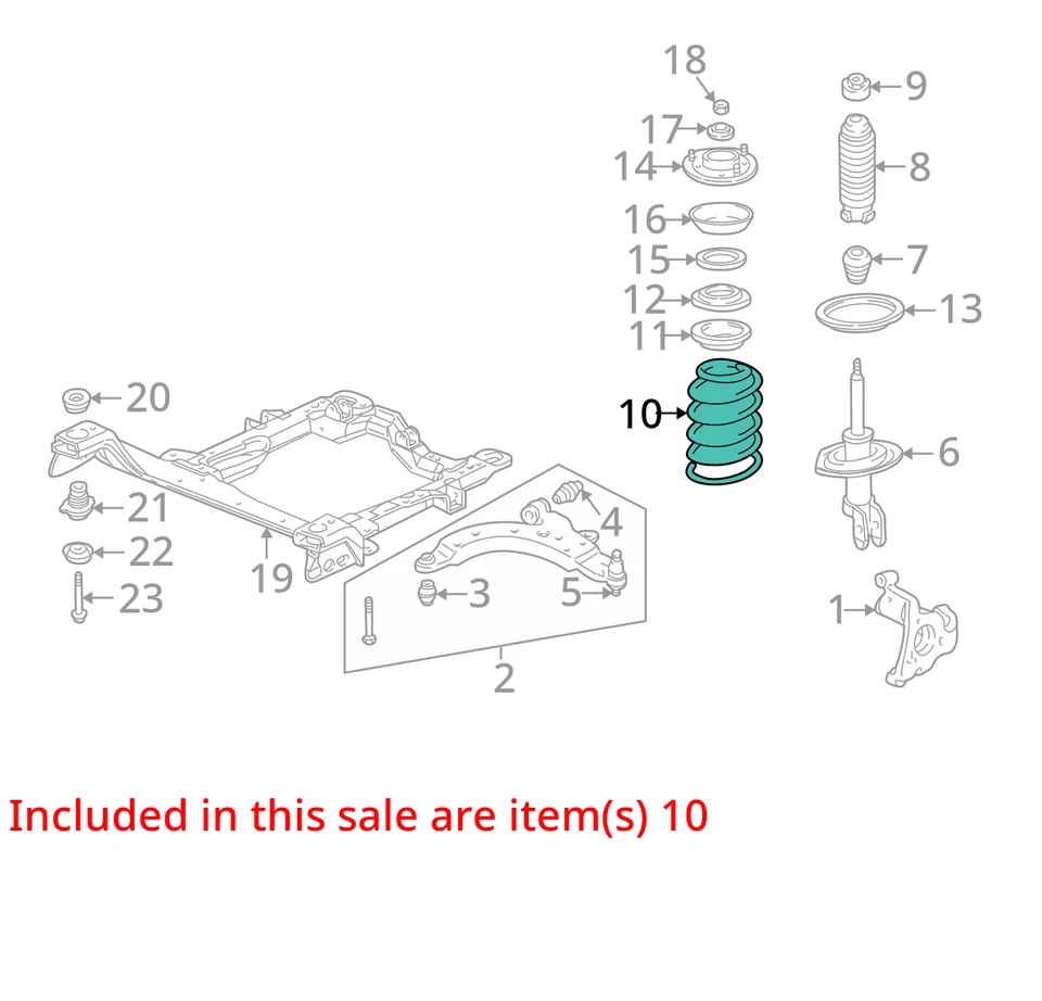 ADEQUADO PARA 1997-2005 CHEVROLET PONTIAC VENTURE MONTANA SPRING FRT 22133043 - NOVO FABRICANTE DE EQUIPAMENTO ORIGINAL - Imagem 2 de 3